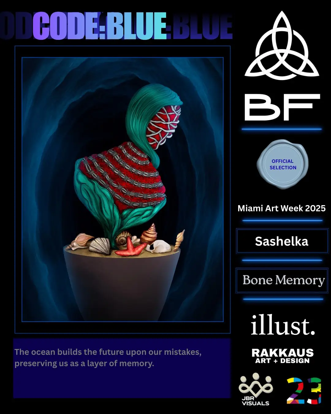 Code Blue Bone Memory exhibition card