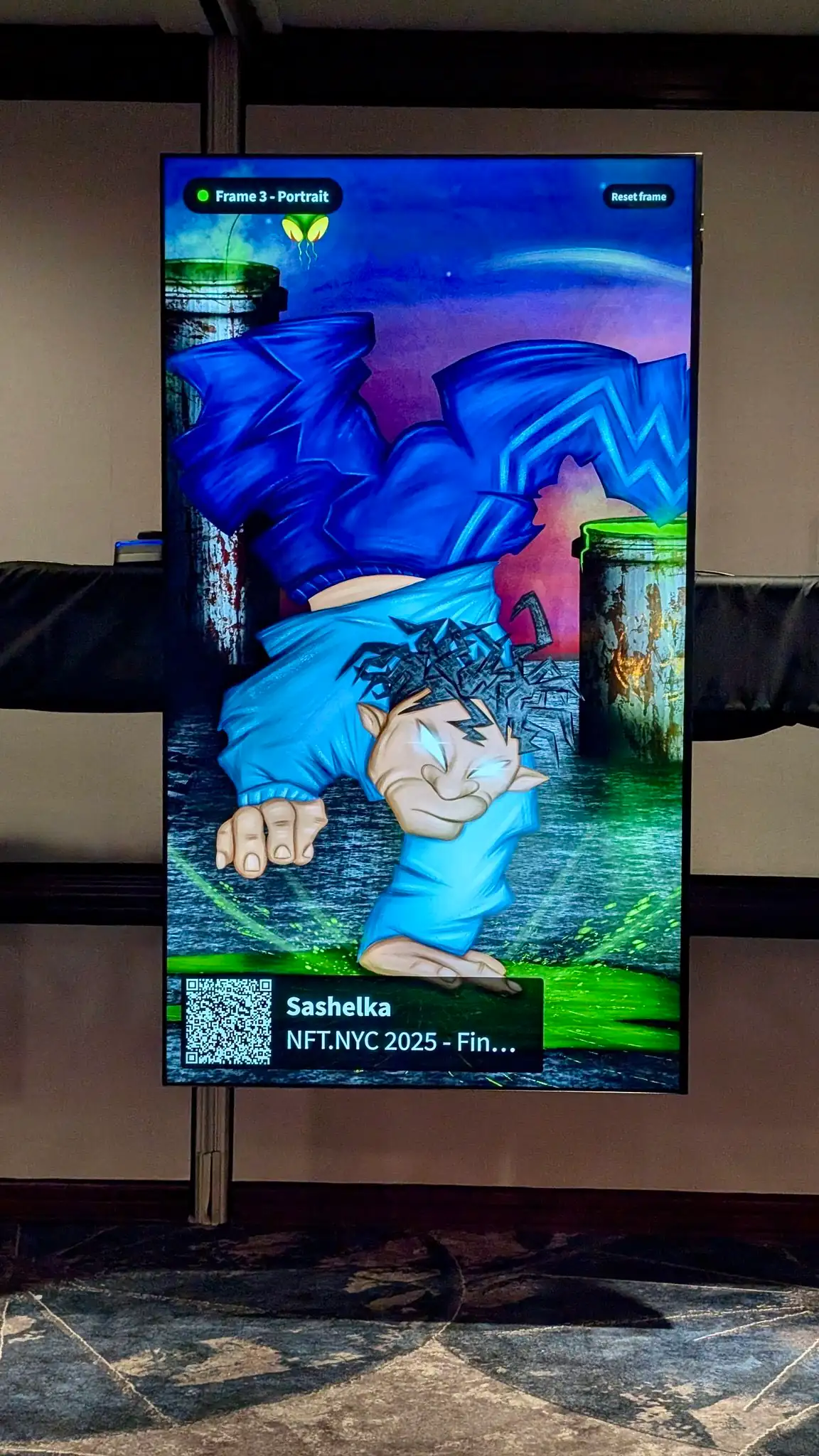 NFT.NYC 2025 screen display