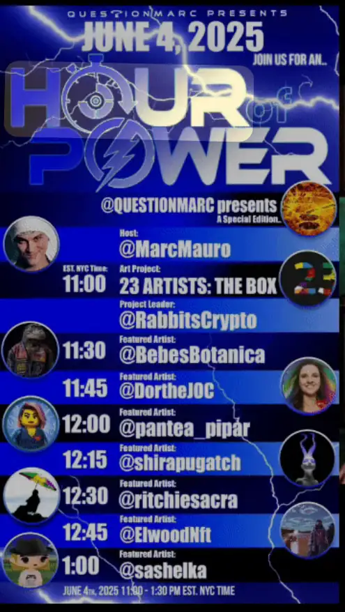 23 Artists Hour of Power poster